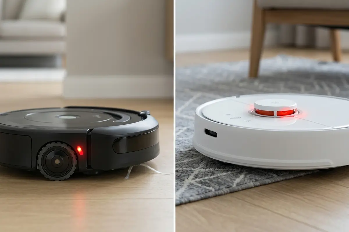 Сравнение кодов ошибок роботов-пылесосов разных брендов: Roomba и Xiaomi.